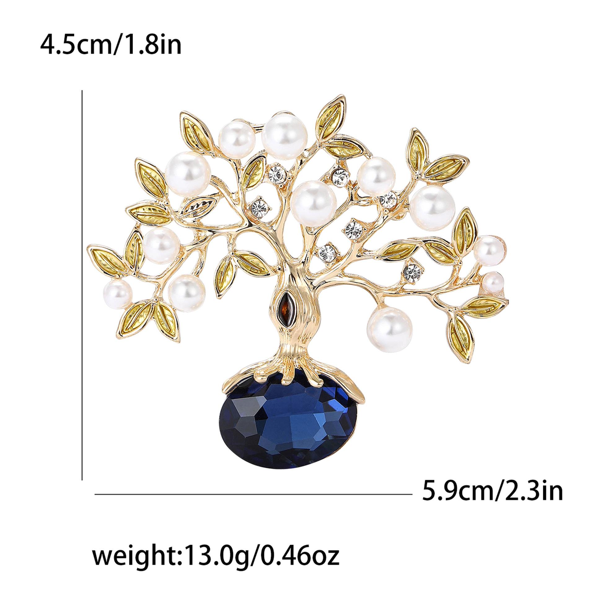 

Модная креативная брошь в виде дерева удачи со стразами и жемчугом, изысканная универсальная булавка для украшения корсажа для мужской и женской одежды