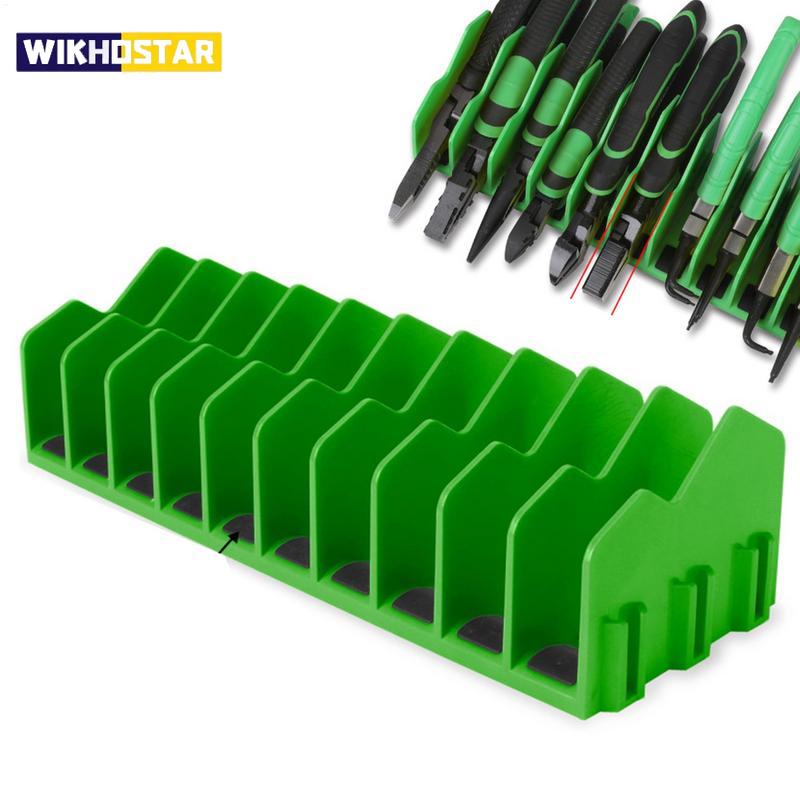 Practical Plier Organizer Rack Holds Up To Ten Pliers Drawer Toolbox Sturdy Pliers Tool Organizer Storage Rack Space-Saving