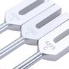 Dreld Angel Tuning Fork Set with Silicone Hammer and Soft Storage Bag Musical Silver (4096Hz, 4160Hz, 4225Hz) - Instrument,
