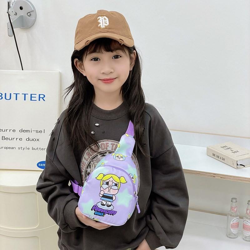 Cartoon Crybaby Kids Chest Bag Polyester Interior For Daily Use In Kindergarten
