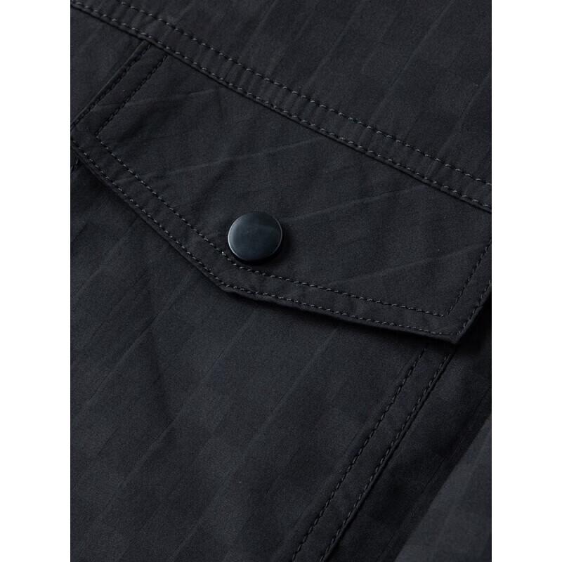 ROMON Men's Chessboard Lapel Workwear Jacket