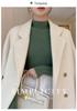 Women's Slim-Fit High-Neck Seamless Wool Base Layer Shirt, Autumn/Winter, Ruched Neck, Knitted Sweater.