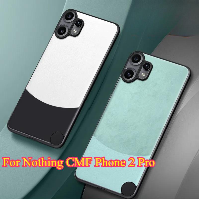 

Luxury Silicone Leather Color Match Cover For Nothing CMF Phone2 Pro Shell Shockproof Protective Cover Bumper For CMF Phone 2Pro For CMF Phone 2 Pro чорний білий колір