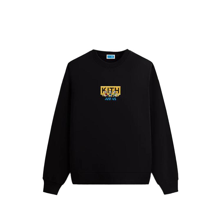 Kith For Disney Donald Duck Triplets Vintage Nelson Crewneck Black Men Tops KHM033127-001