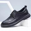 Designer Men Genuine Leather Casual Shoes Business Leisure Fashion Lace-up Dress Shoes