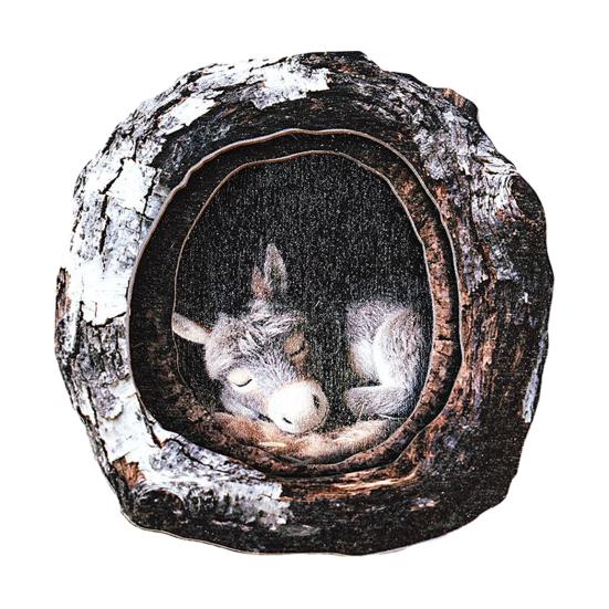 Tree Hole Animal Refrigerator Magnet Wooden Animal Fridge Magnet Home Office Kitchen Cabinet Locker Whiteboard Decoration