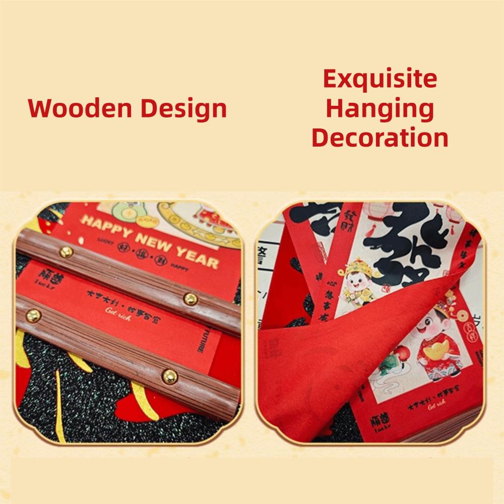 Cartoon 2026 Jahr des Pferdes Türspruchpaare Jahr des Pferdes Traditionelle chinesische Neujahrs-Spruchpaare Segensworte Rote Farbe