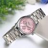 JewelryWe Stylish Waterproof Analog Watch with Stainless Steel Popular Pink Women's Strap, Brand,