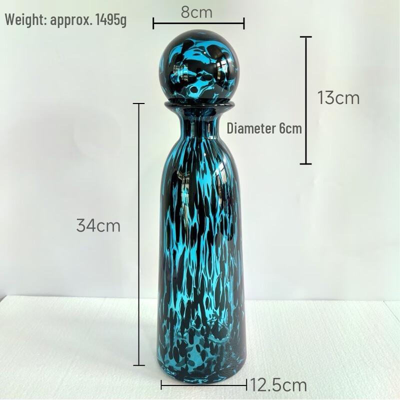 Vintage Leopard Print Art Glass Vase