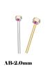 925 Silver Crystal Different Size Nose Studs Nose Piercing Body Jewelry Piercing Nez Pircing Nariz Joyería Corporal