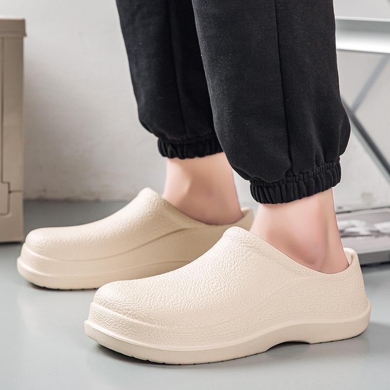New Men EVA Chef Shoes Non-slip Oil-proof Men's Chef Work Shoes Outdoor Waterproof Men's Shoes Fashion Casual Garden Shoes