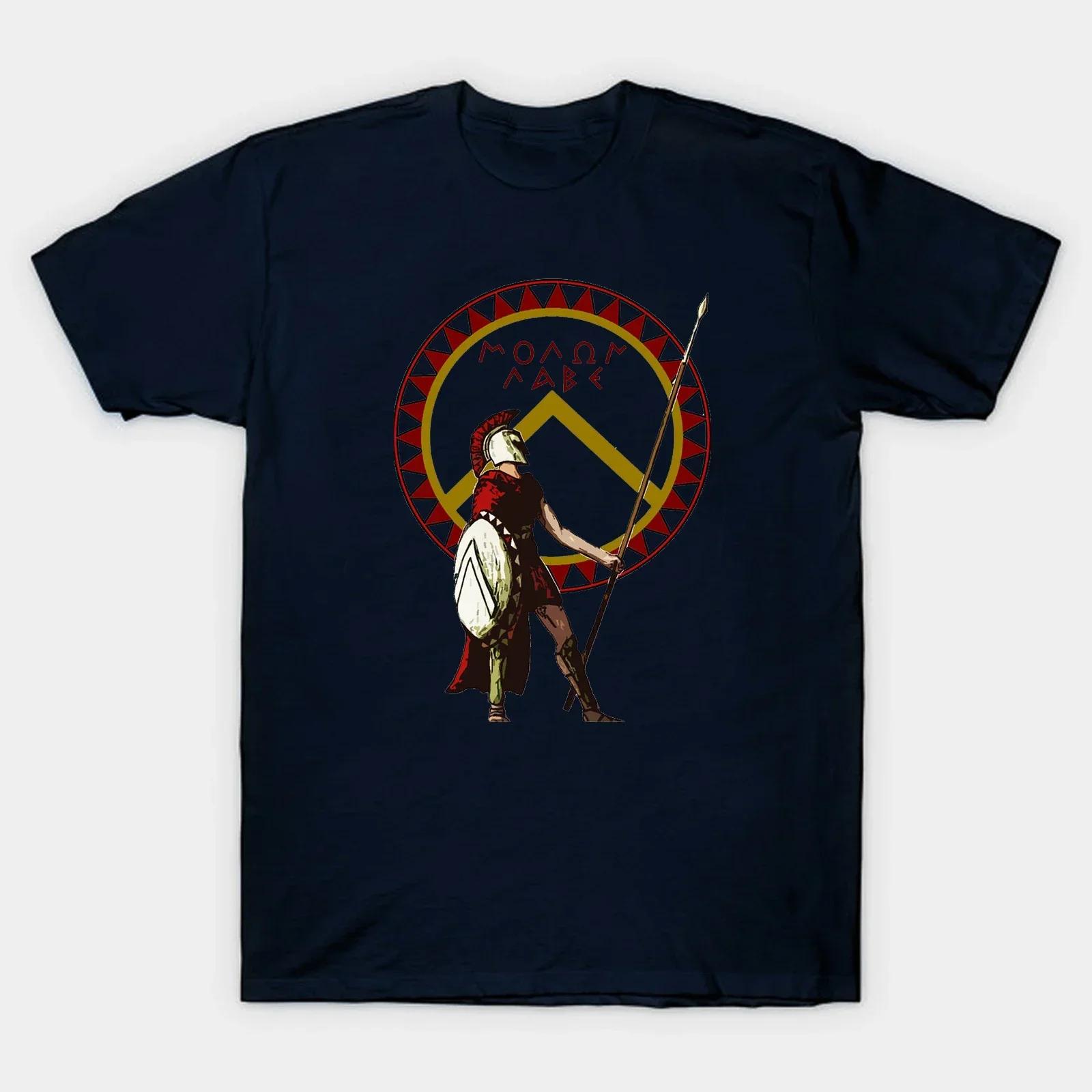 

Spartan Warrior Sparta Molon Labe TShirt 100 Cotton ONeck Summer Short Sleeve Casual Mens Tshirt Size S3XL 4XL