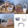 Decorative Flower Basket Silicone Casting Mold Sturdy For Plaster Resin Crafts Home Ornament Design