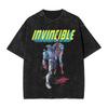 Anime Crazy Invincible Graphic Print T-Shirt Vintage Washed Harajuku Y2K Fashion Tee Crew O-neck Cotton Luxurious Top Female Male Clothing