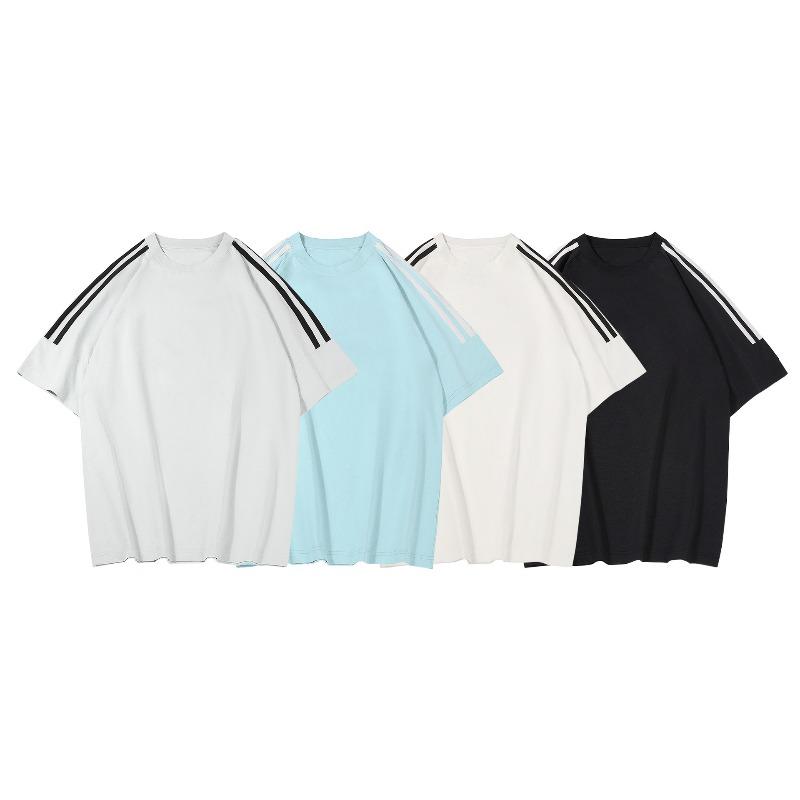 Solid-Color Crew-Neck Short-Sleeve T-Shirt Summer Men's Casual Versatile High-End Fashionable Top
