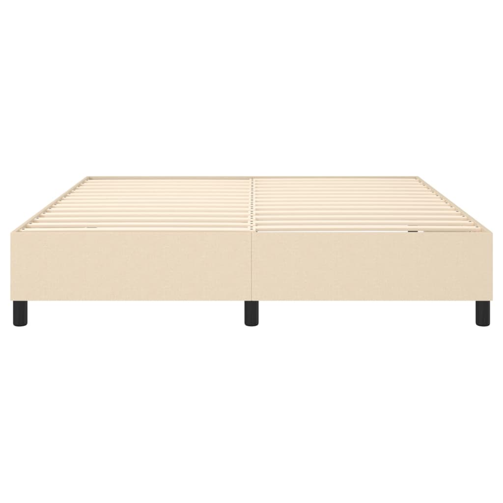Vidaxl Bed Frame Without Mattress, Cream, 160X200 Cm, Upholstered