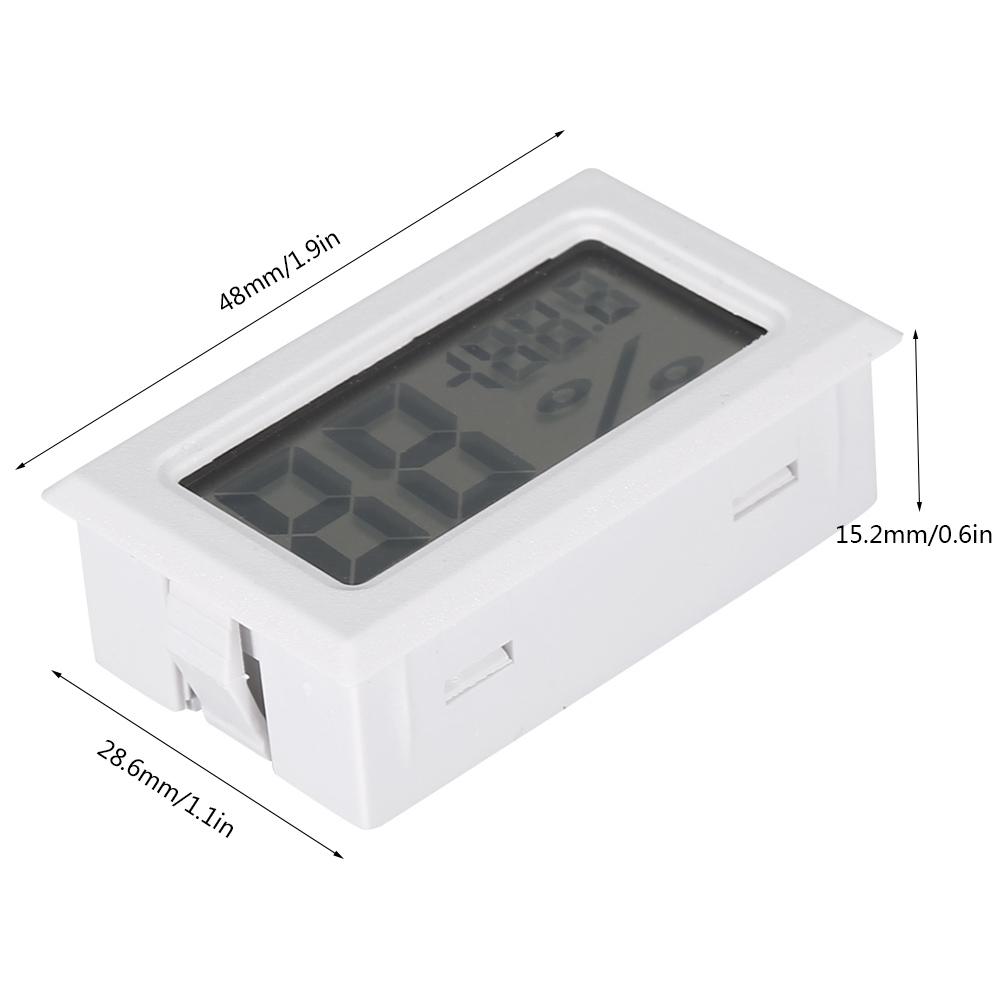 Digital LCD Hygrometer Indoor Thermometer Humidity Monitor for Home, Office, Greenhouse (White)