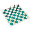 Internationales Schachspiel Schachfiguren mit PU Schachbrett Partys Schachbrettspiel-Set