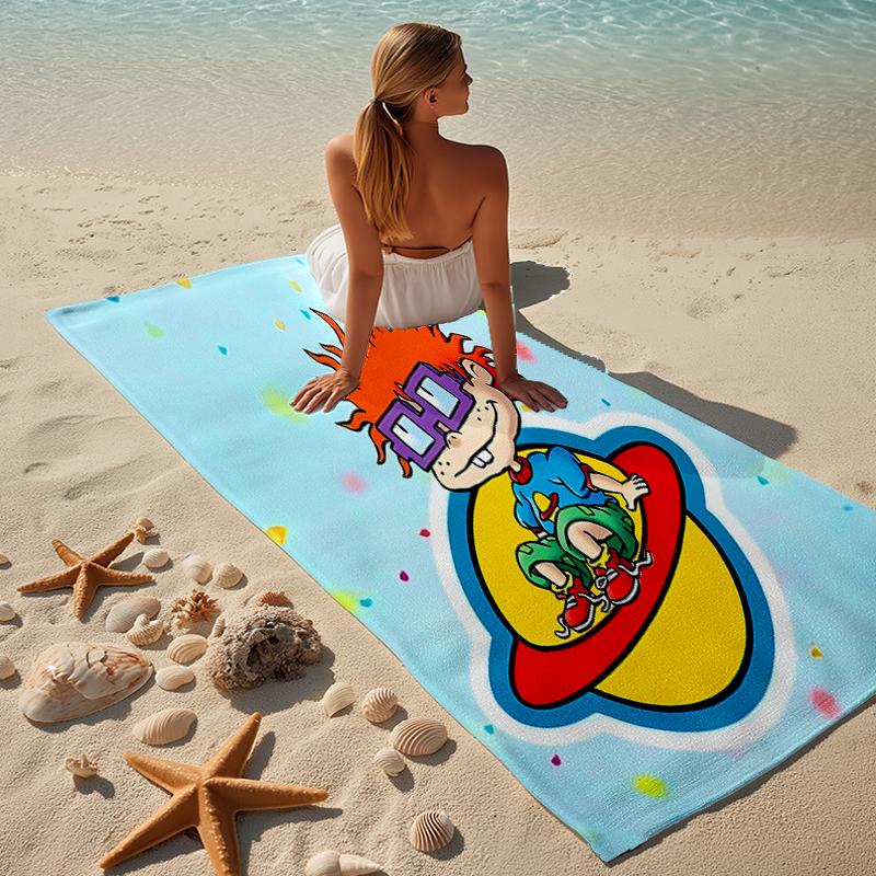 Proof Beach Towel with a Rugrats Pattern - Soft,absorbent,quick-drying,machine Washable - Perfect for Swimming,camping,bathing