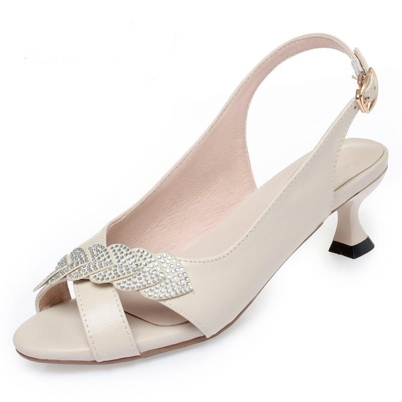 Fashion AIYUQI Sandals Women Summer 2025 New Genuine Leather Sandals Women Fish Mouth Fashion Large Size Sandals Ladies