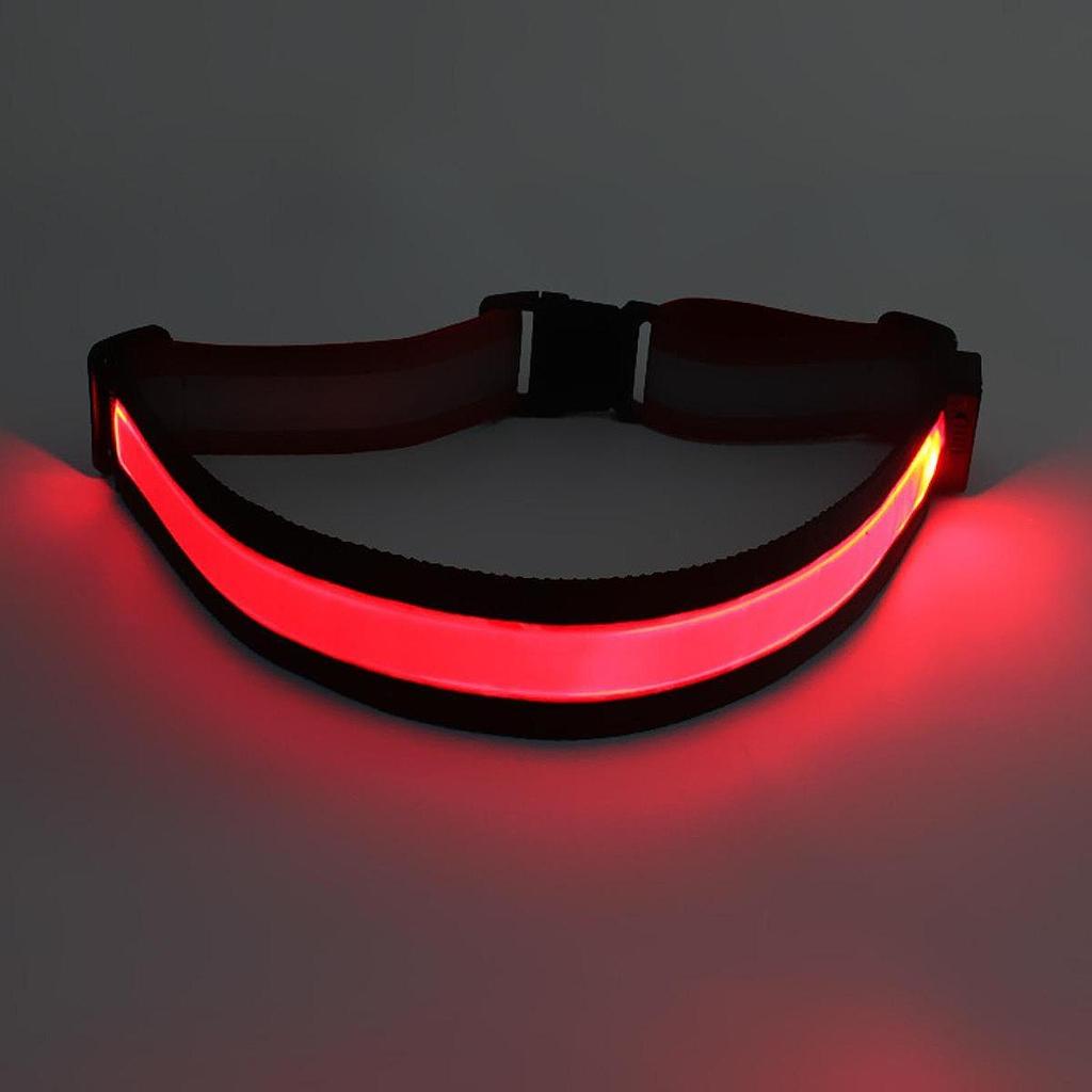 Reflective LED Belt Outdoor Cycling Luminous Safety Light Belt for Running Construction Work USB Rechargeable for Night Riding