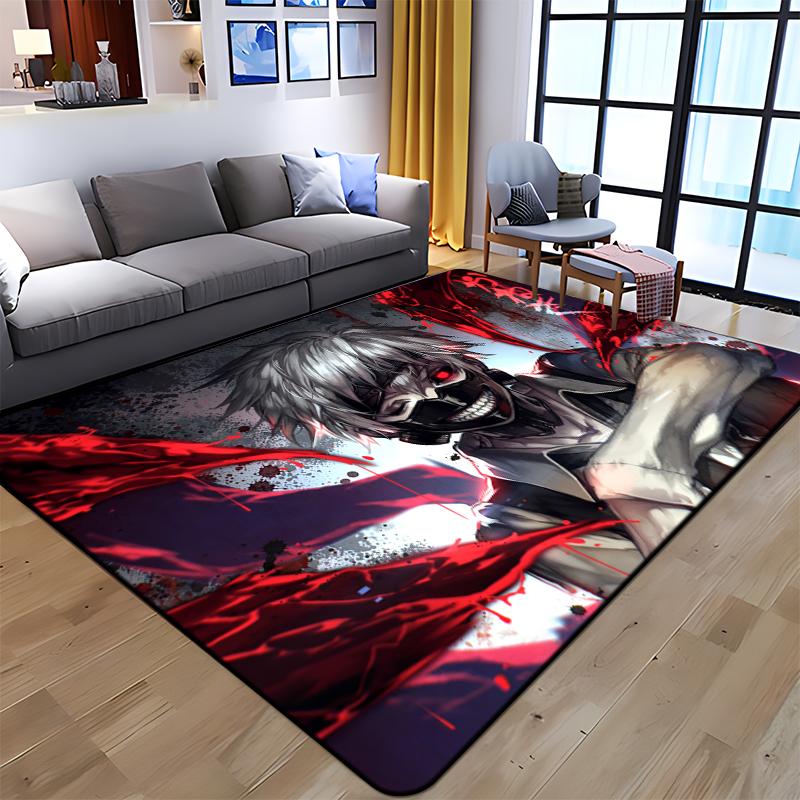 Anime Tokyo Ghoul Kunst Gedruckt Teppich für Wohnzimmer Große Fläche Teppich Weiche Matte E-sports Stuhl Teppiche Alfombra Geschenke Dropshopping