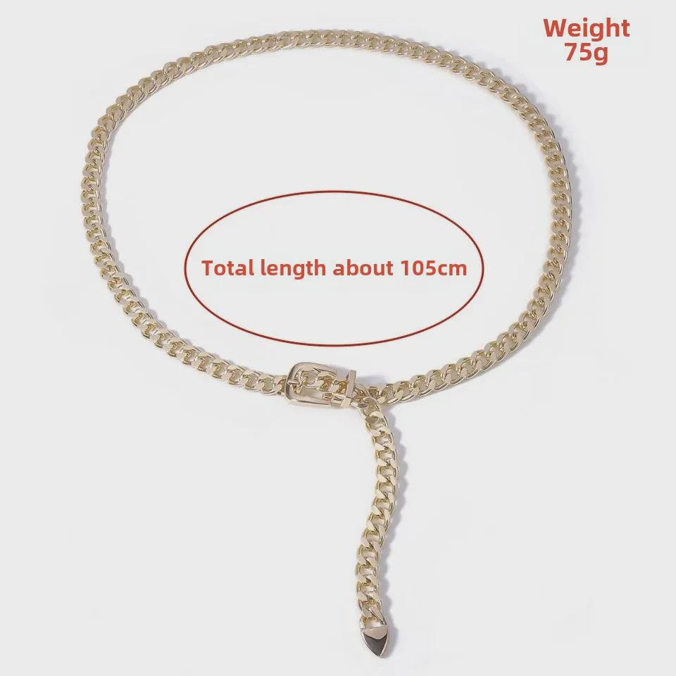 Europäische & Amerikanische Retro Metall Taillenkette: Personalisierter Mode-Gürtel für Damen