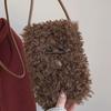 High Value Messenger Bag Small Bag Women's Winter New Casual Mobile Phone Bag Shoulder Plush Bag