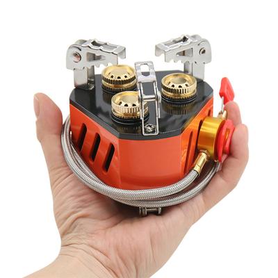 13800W 3-Core Foldable Camping Stove For Outdoor Fishing Hiking Traveling