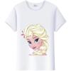 Vintage Cartoon Summer Tees Frozen Elsa Anna Princess Top White T-Shirts 90S Clothes Plus Size Gothic Blouse Unisex