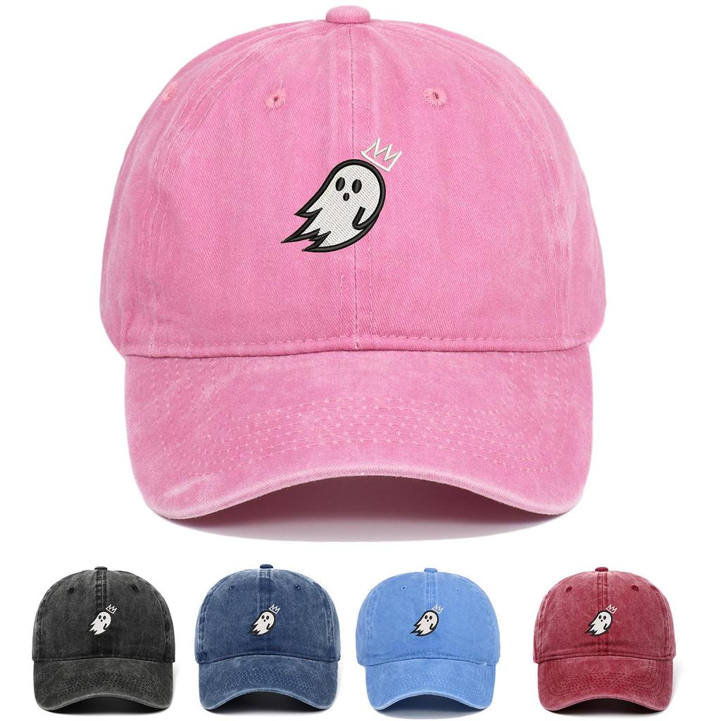 Custom Ghost Embroidery Baseball Cap with Large Brim