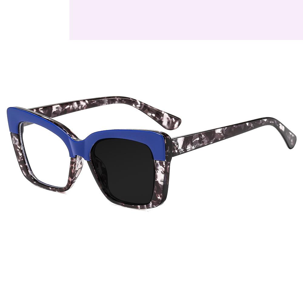 Brand Square Cat Eye Frame Hyperopia Eyewear Photochromic Anti Blue Light Computer Women Reading Glasses