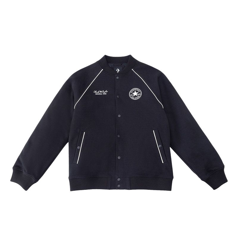 Converse Puffer Jackets Unisex Black Baseball Collar Moderate Other UCJ694-023 L