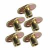 5 Pcs T Nut Flange 3 Hole Galvanized Iron Furniture Fixing Tee Round Base NutM10