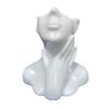 Face Shaped Makeup Brush Holder Organizer Female Form Head Half Body Cosmetic Tools Storage Cup Abstract Art Desk Pen Holder for Home Office Decor