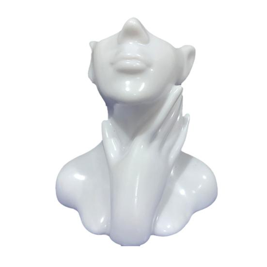 Face Shaped Makeup Brush Holder Organizer Female Form Head Half Body Cosmetic Tools Storage Cup Abstract Art Desk Pen Holder for Home Office Decor