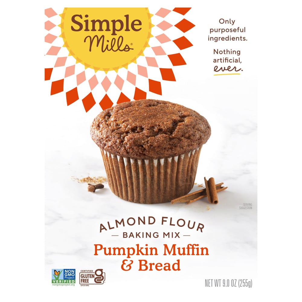 Simple Mills Almond Flour Baking Mix Pumpkin Muffin & Bread 255g (9.0oz)