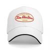 Tim Hortons Coffee Logo Black Baseball Cap Classic Design Embroidered Front Panel Adjustable Fit for Everyday Wear