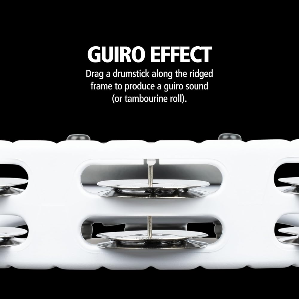 MEINL Percussion Headliner Series Mountable ABS Tambourine HTMT2WH [Official Japanese Product]