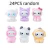 6/24PCS New product plush cartoon super cute DIY resin office home desktop decoration cultural and creative doll gift