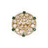 Inel Indian Kundan pentru Femei Argint Sterling 925 Bijuterii Handmade, Inel Kundan cu Finisaj Auriu, Inel Statement pentru Femei Inel Polki, Inel Ajustabil cu Moissanit