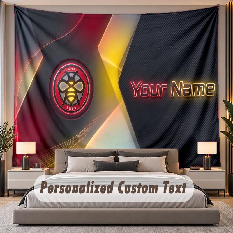 Custom Name Text Tapestry Brentford Football Personalized Polyester Wall Tapestry For Bedroom And Room