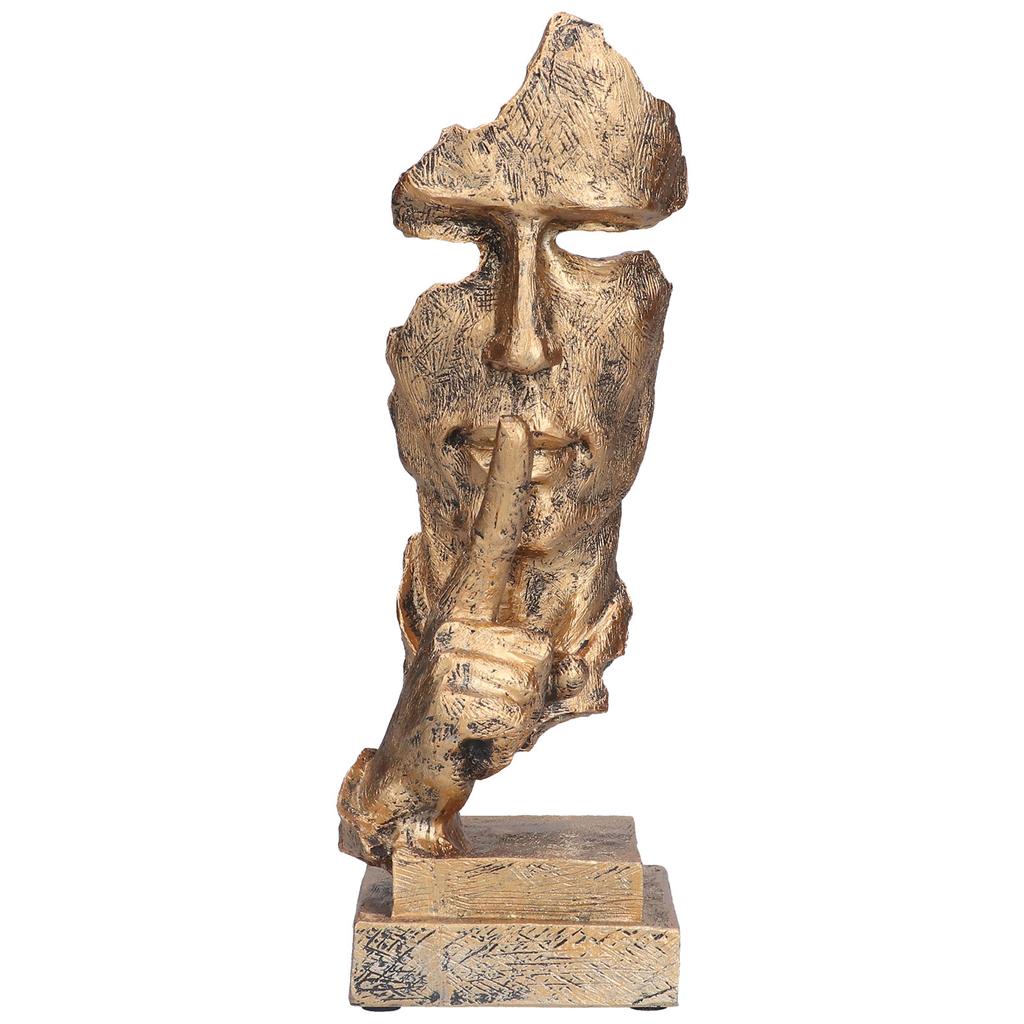 Keep Silence Statue Interesting Unique Appearance Fine Workmanship Vivid Beautiful Thinker Statue