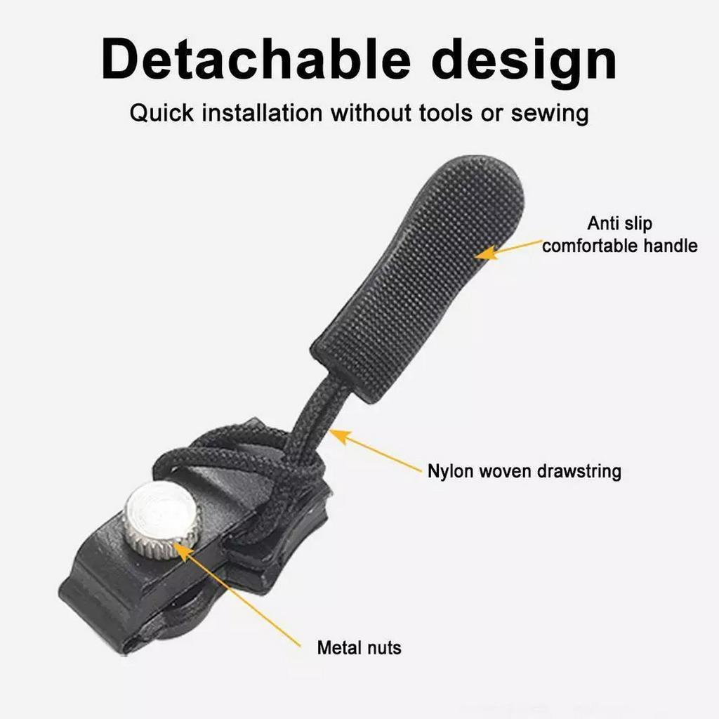 3/30Pcs Universal Zipper Sliders Instant Zipper Repair Replacement Kit Durable Fix Zipper Sliding Teeth Screw Zipper Head