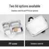 JingJingRS 304 Stainless Steel 2-Compartment Divided Lunch Plate with Lid