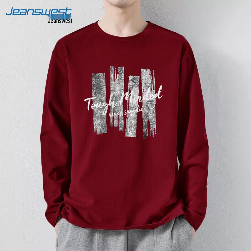 Jeanswest Men's Cotton Long Sleeve Round Neck T-Shirt