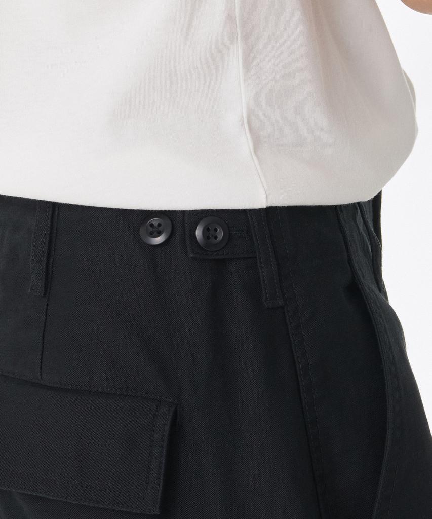 Musinsa Standard Back Satin Parachute Cargo Pants [Black]