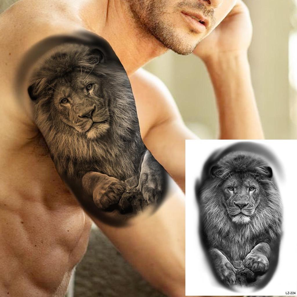 Realistic Long-lasting Animal Head Temporary Tattoo Stickers