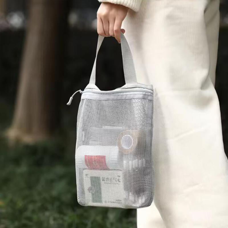 Large Capacity Storage Bag Shopping Bag Portable Toiletry Bag With Handy Handle Summer Beach Swimming Mesh Storage Bag NEW