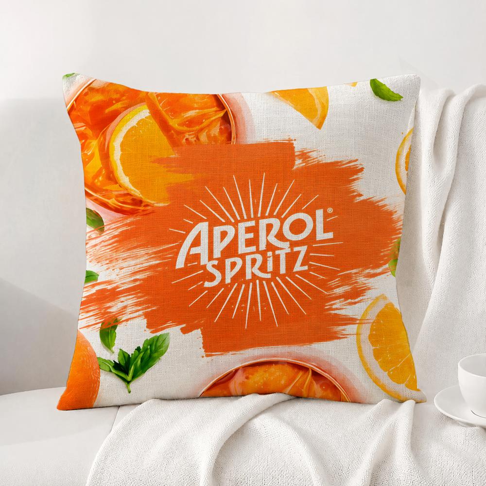 Poszewka na poduszkę Aperol Spritz Naturalny Len Zestaw poszewek na poduszki Poszewka dekoracyjna AllinOne na sofę sypialnię krzesło